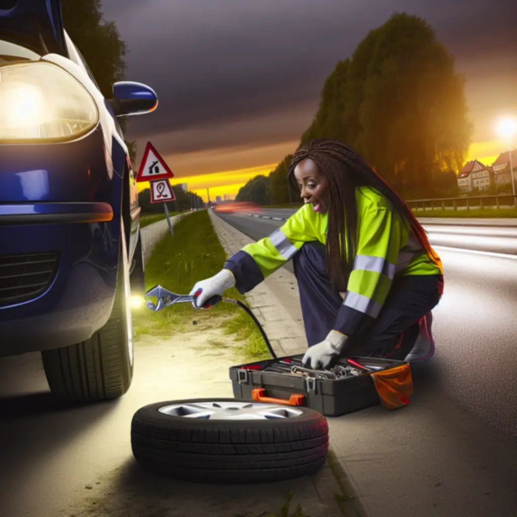 Interwencja mobilnego serwisu opon PomoCodex na drodze