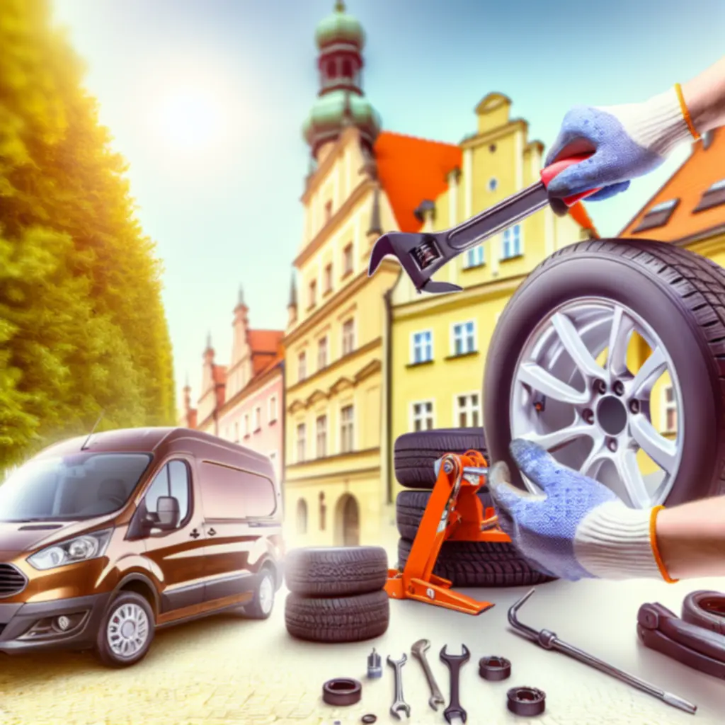 Technik PomoCodex wymienia opony sezonowe przy samochodzie osobowym w Polsce